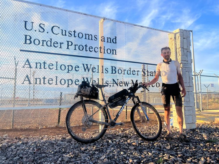 Max Riese in Antelope Wells. 4th place Tour Divide 2025. 13 day 20 hours 52min.
