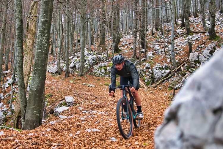 Skilled cyclists like Liam Yates might be able to do the Lynx Trail on a gravel bike.