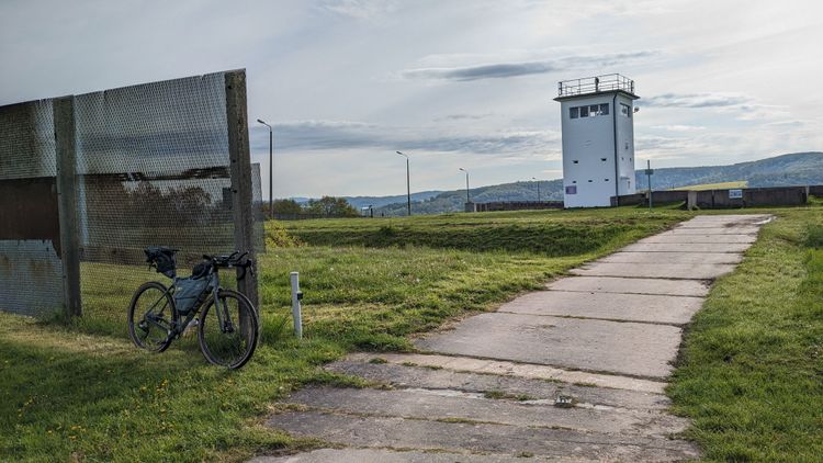 cycling along the iron curtain on concrete slabs through germany.