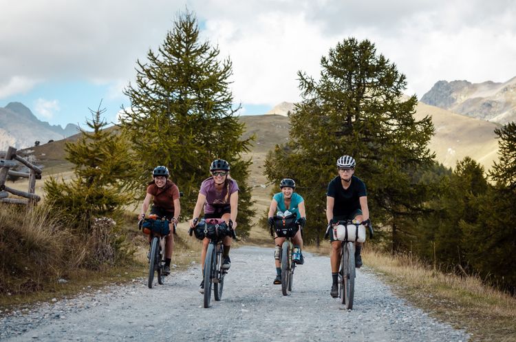 Lael Wilcox leading the way - Women's Torino-Nice Rally - Tom Gibbs