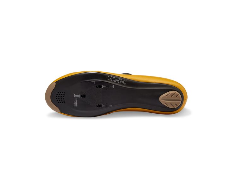 QUOC Escape Road shoe in Amber color profile of sole