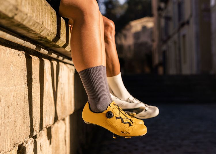 QUOC Escape Road shoes with compelling colors that mimic fungus.