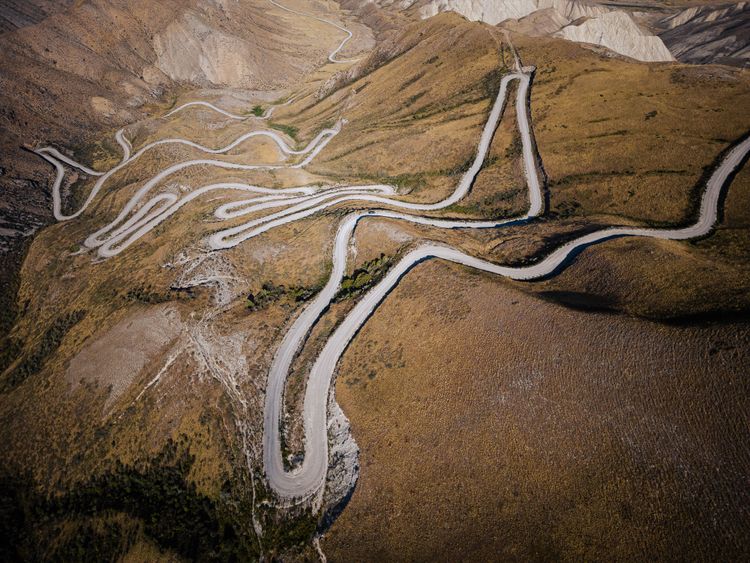 Switchback heaven in Kyrgyzstan during the Silkroad Mountainrace