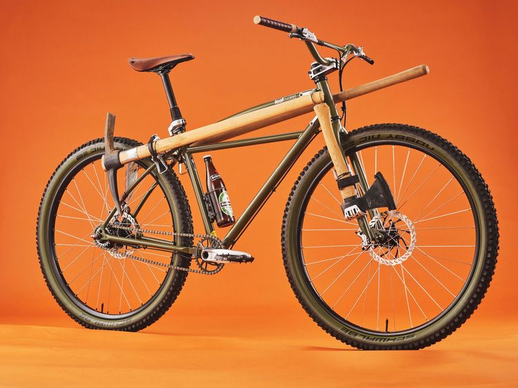 This Leaf Cycles trail building bike was definitely not something you see very often.