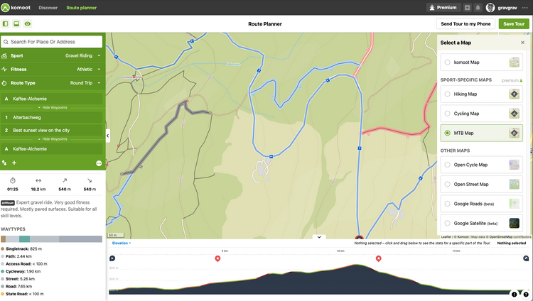 Pro Tip for planning a cycling route