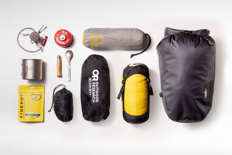 The 16L Panniers from Tailfin take your camping equipment for bikepacking.