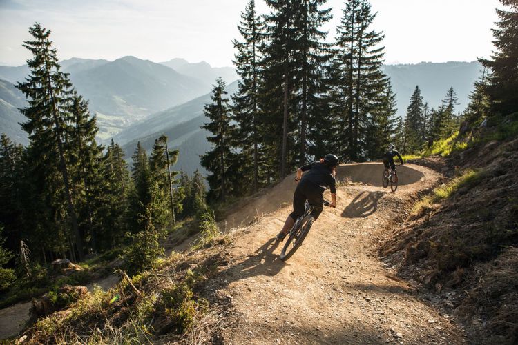 In the bike park, the trails are actively maintained and you have a free ride. In nature, more caution and consideration applies. Photo: David Robinson