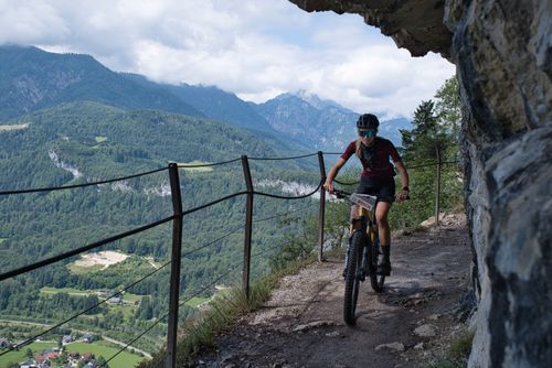 Die Ewige Wand im Salzkammergut, Österreich ist ein Highlight für Mountainbiker aller art.