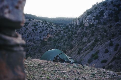 Lone bikepacking camp  - MontañasVacías - Bikepacking route through Spanish Lapland